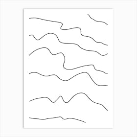 Wavy Lines 16 Art Print