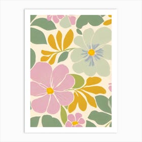 Pansy Pastel Floral 2 Flower Art Print