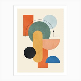 Geometric Color Play 01 Art Print