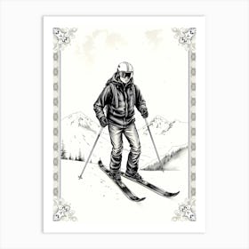 Skier On Skis Art Print