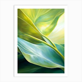 Abstract - Green Leaves Art Art Print