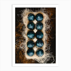 Blue Eggs In A Carton 1 Art Print