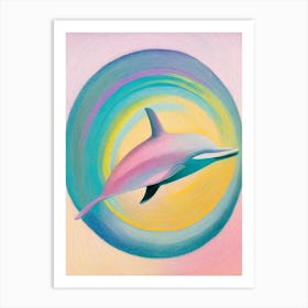 Spinner Dolphin Abstract Pastel Art Print