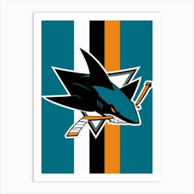 Sharks Logo Art Print