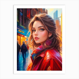 Dreamshaper V7 An Ultra Realistic Painting Of A Gorgeous Girl 1 Art Print