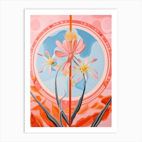 Kangaroo Paw 4 Hilma Af Klint Inspired Pastel Flower Painting Art Print