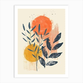 A Song Of Shapes Mid Century Style Art Print