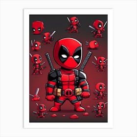 Chibi Deadpool Art Print