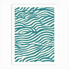 Wild Wavy Waves Art Print