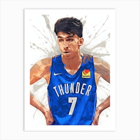 Chet Holmgren Oklahoma City Thunder 1 Art Print