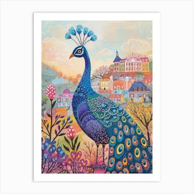 Peacock In The Palace Gardens 4 Art Print
