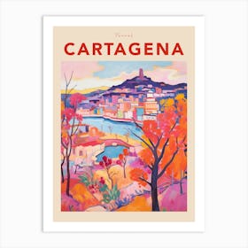 Cartagena Spain 3 Fauvist Travel Poster Art Print
