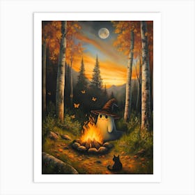 Ghost Campfire 2 Art Print