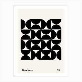Geometric Bauhaus Poster B&W 35 2 Art Print