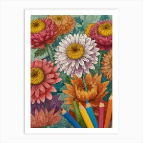 Chrysanthemums 1 Art Print