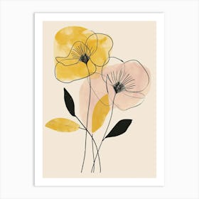 Amsterdam Flower Market Boho Minimalist Style 1 Art Print