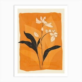 Minimal Abstract Art Plant 48 Art Print