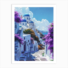 Beautiful Santorini Greece Wall Art 9 Art Print