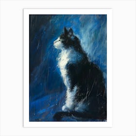 Cat In The Rain 4 Art Print