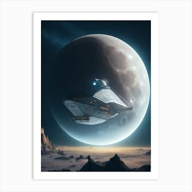 Mysterious Spaceship Art Print