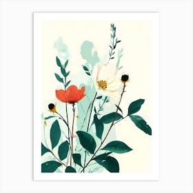 Watercolor Flowers 42 Art Print