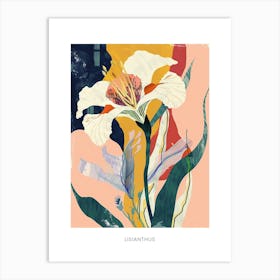 Colourful Flower Illustration Poster Lisianthus 1 Art Print