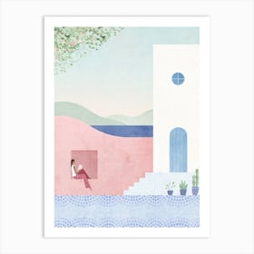 Santorini Villa Art Print