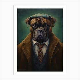 Gangster Dog Mastiff Art Print