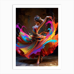 Colorful Dancer 4 Art Print