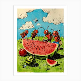 Default Draw Me A Group Of Ants Hosting A Picnic On A Giant Wa 0 (2) Art Print