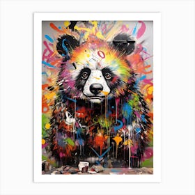 Panda Art In Graffiti Art Style 3 Art Print