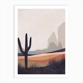 Cactus In The Desert 16 Art Print