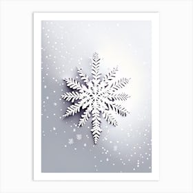 Snowfall, Snowflakes, Marker Art 3 Art Print