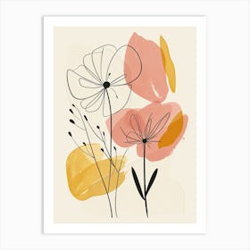 Abstract Floral Painting Art Print