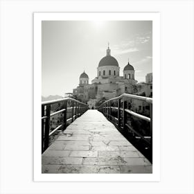 Amalfi, Italy, Black And White Photography 4 Art Print