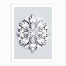 Winter Snowflake Pattern, Snowflakes, Marker Art 4 Art Print