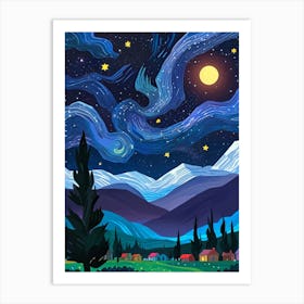 Starry Night 197 Art Print