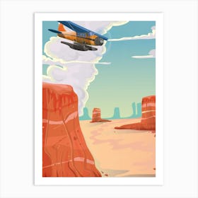 Airplane In The Desert Art Print