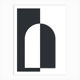 Black And White Image Of An Arch Art Print