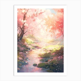 Sakura Stream Art Print