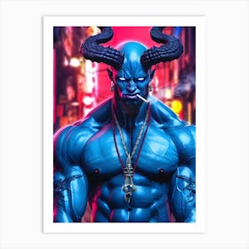 Blue Devil Art Print