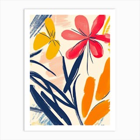 Abstract Floral Painting 49 Art Print