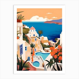 Santorini Village Art Print