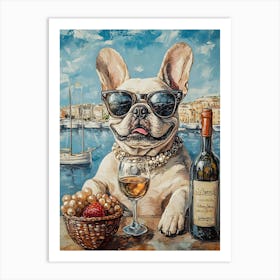 Frenchies Drink 17 Art Print