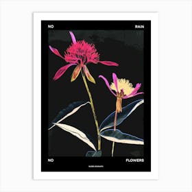 No Rain No Flowers Poster Globe Amaranth 1 Art Print