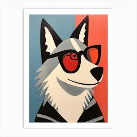 Little Timber Wolf 1 Wearing Sunglasses Art Print