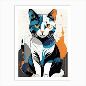 Cat In The City 1 Art Print