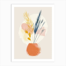 Atomic Sunset Mid Century Style Art Print