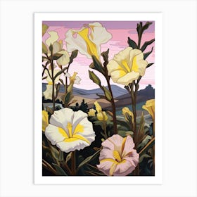 Evening Primrose 1 Flower Painting Art Print