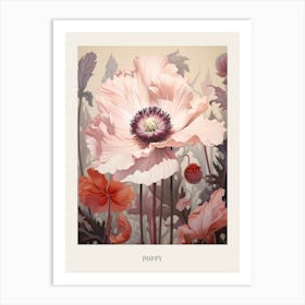 Floral Illustration Poppy 2 Poster Art Print